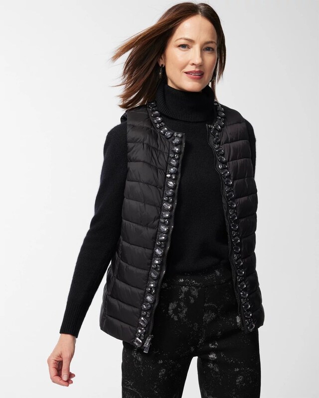 Embellished Puffer Vest - image 1